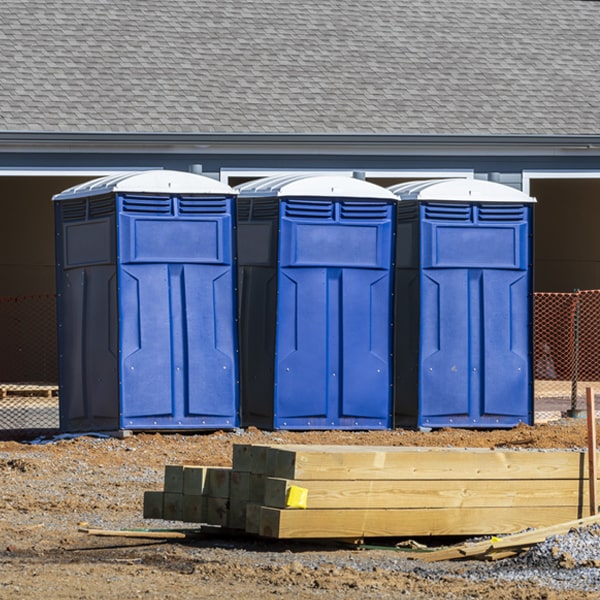 how can i report damages or issues with the portable restrooms during my rental period in Marlin